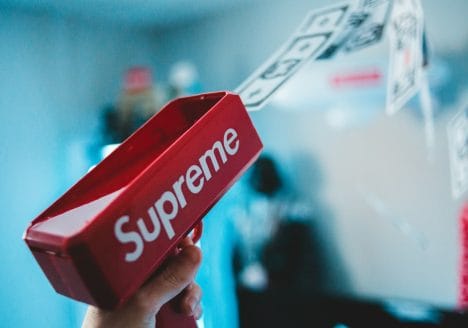 rectangular red Supreme container